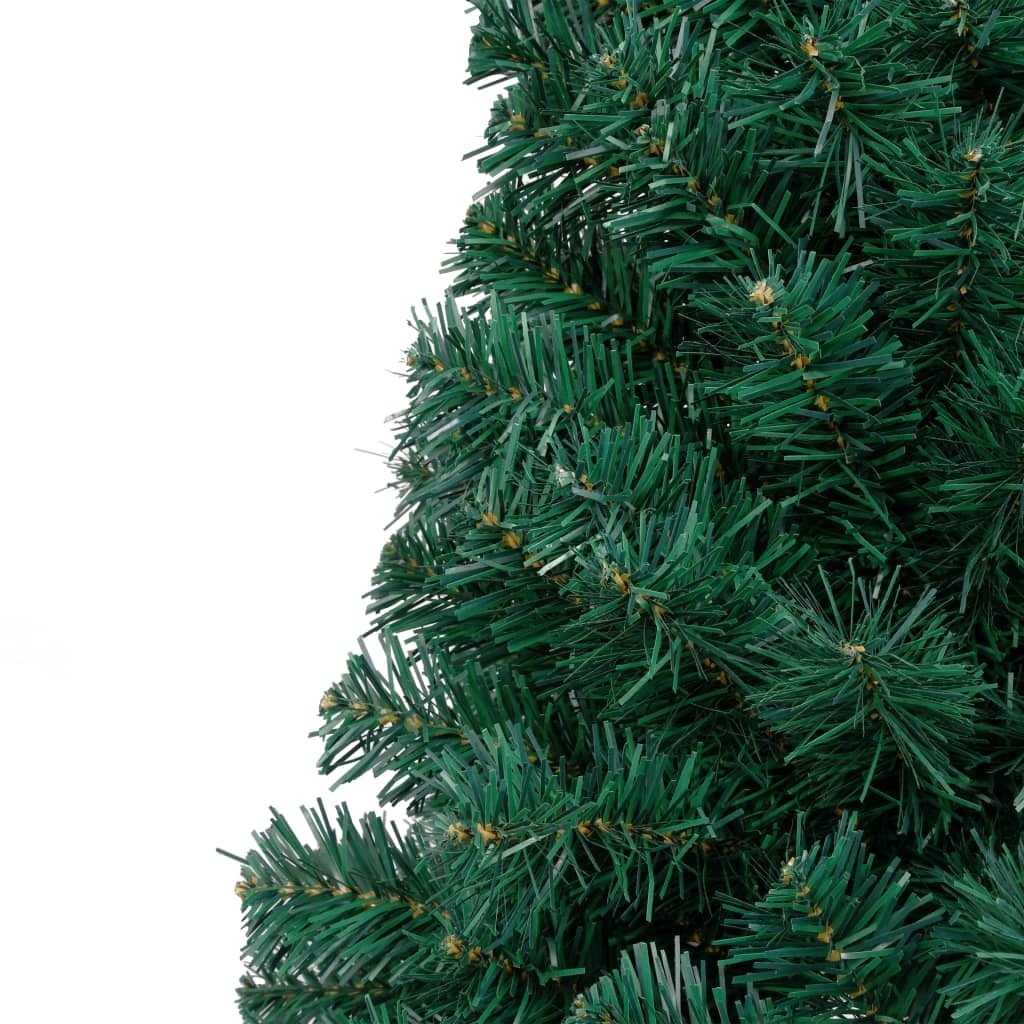 Artificial Half Pre-lit Christmas Tree with Ball Set Green 59.1