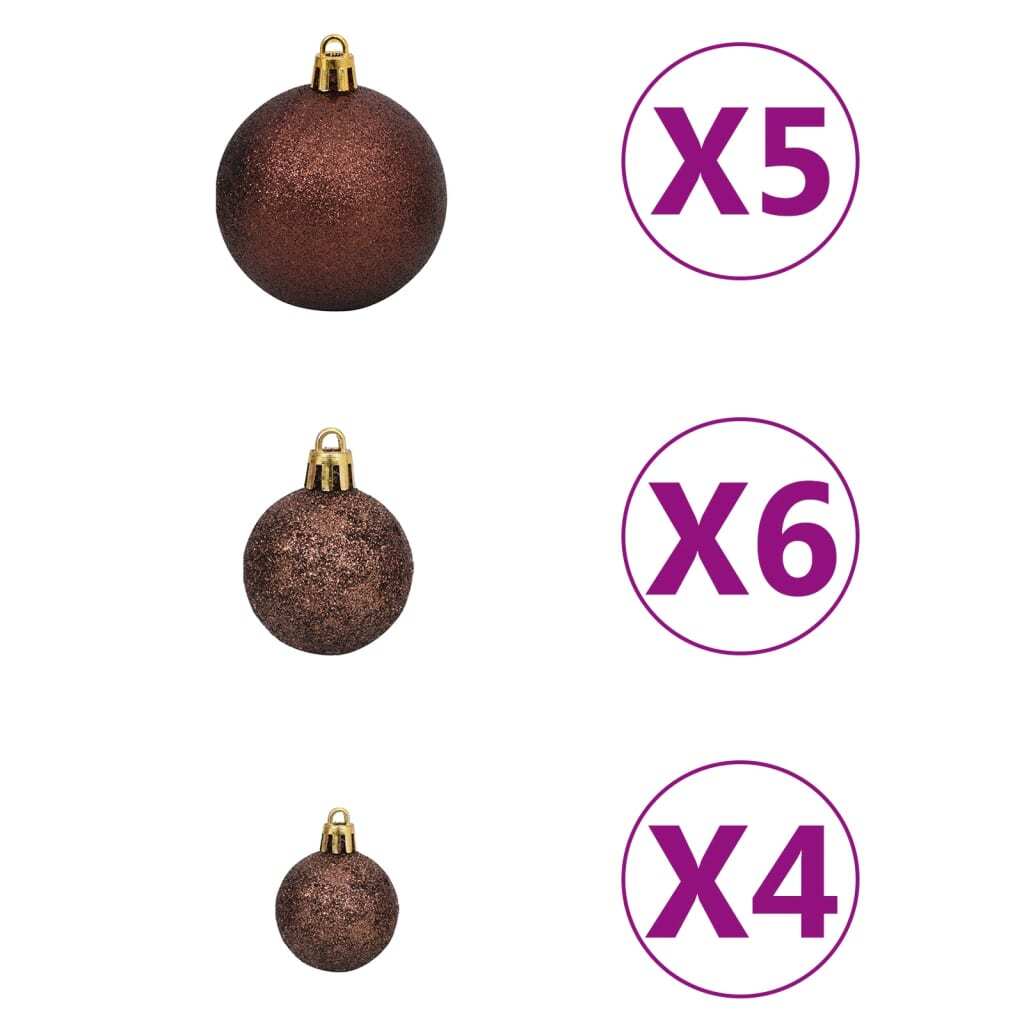 Artificial Half Pre-lit Christmas Tree with Ball Set Green 59.1