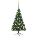 Artificial Half Pre-lit Christmas Tree with Ball Set Green 70.9