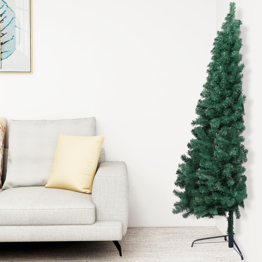Artificial Half Pre-lit Christmas Tree with Ball Set Green 70.9