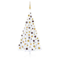 Artificial Half Pre-lit Christmas Tree with Ball Set White 59.1