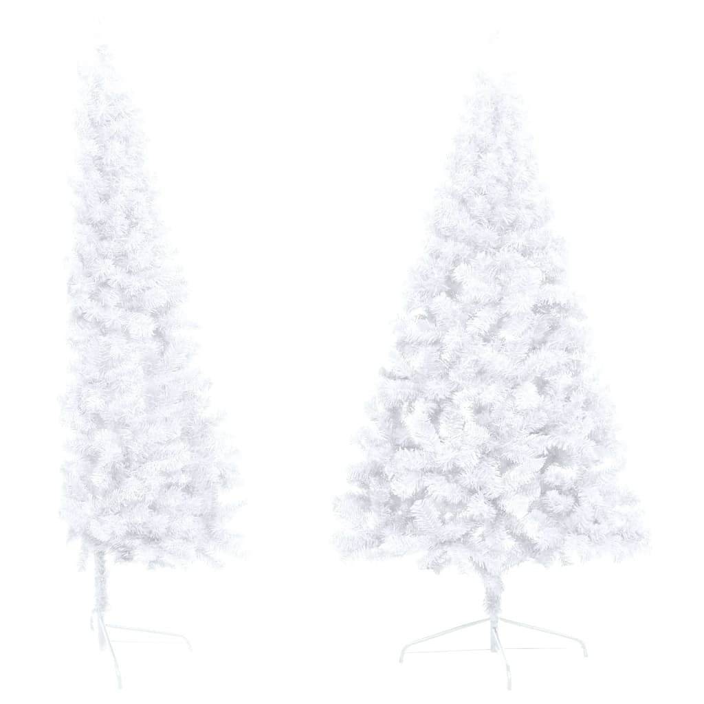 Artificial Half Pre-lit Christmas Tree with Ball Set White 59.1