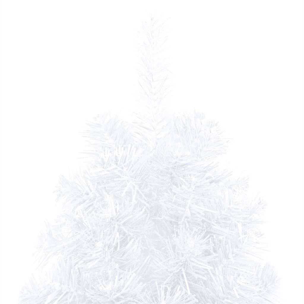 Artificial Half Pre-lit Christmas Tree with Ball Set White 59.1
