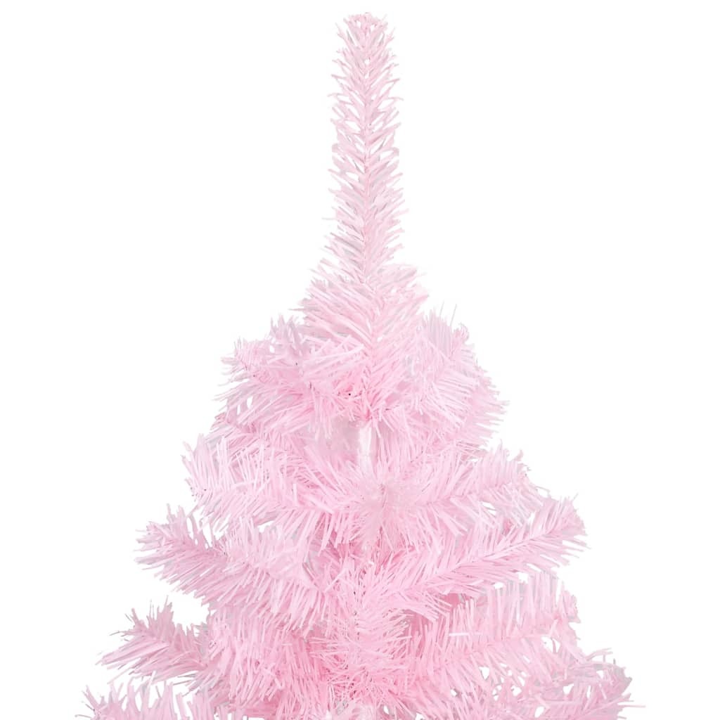 Artificial Pre-lit Christmas Tree with Ball Set Pink 47.2" PVC
