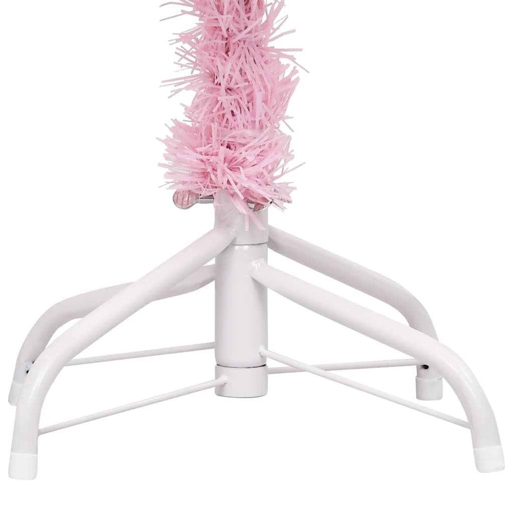 Artificial Pre-lit Christmas Tree with Ball Set Pink 47.2" PVC
