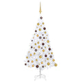 Artificial Pre-lit Christmas Tree with Ball Set White 47.2" PVC