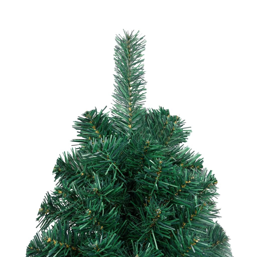 Artificial Half Pre-lit Christmas Tree with Ball Set Green 47.2