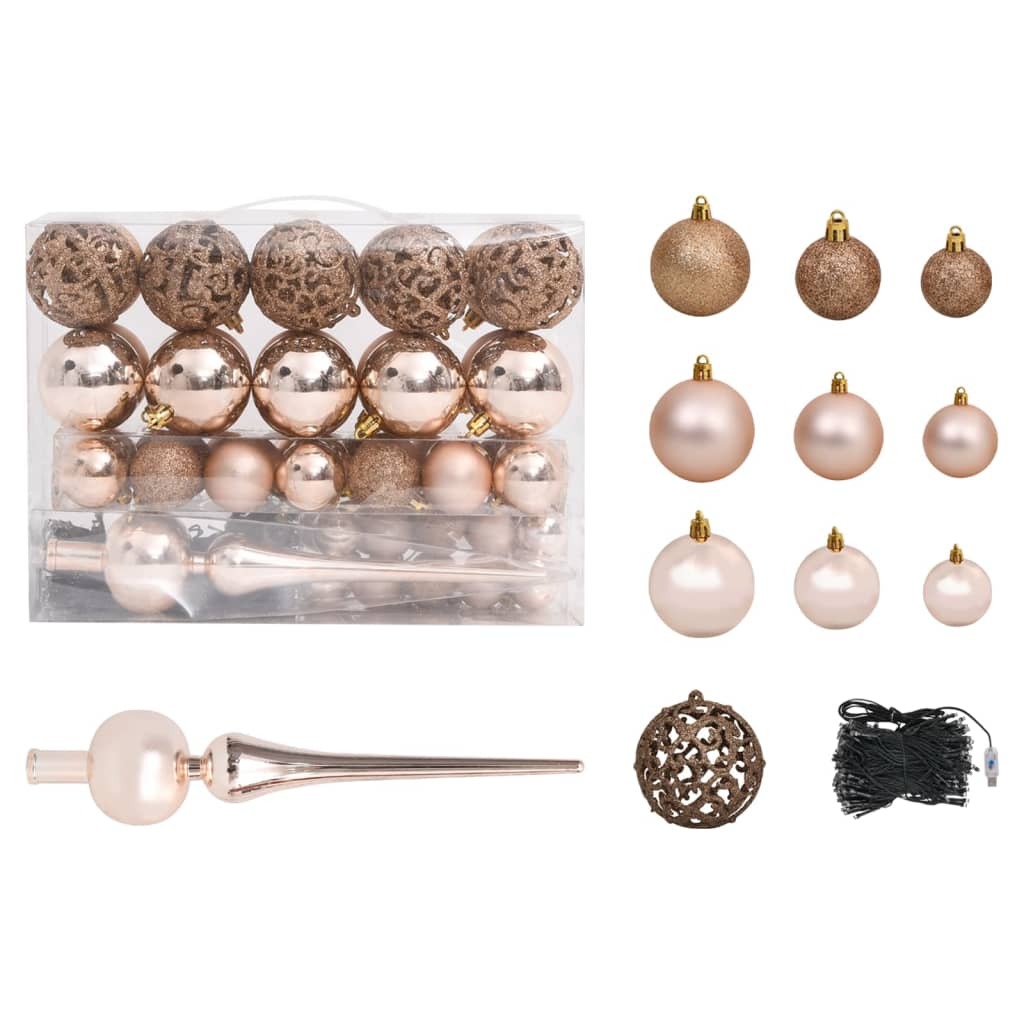 Artificial Half Pre-lit Christmas Tree with Ball Set Green 47.2