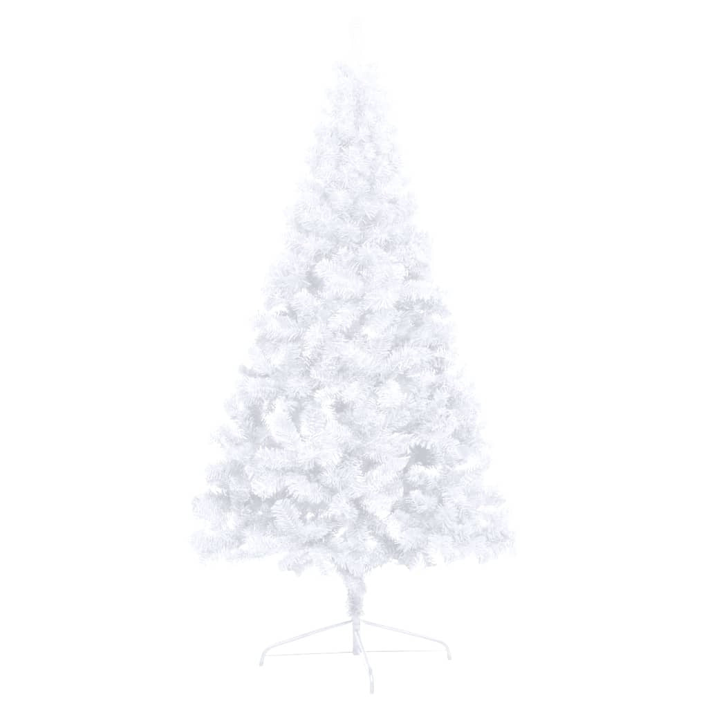 Artificial Half Pre-lit Christmas Tree with Ball Set White 59.1
