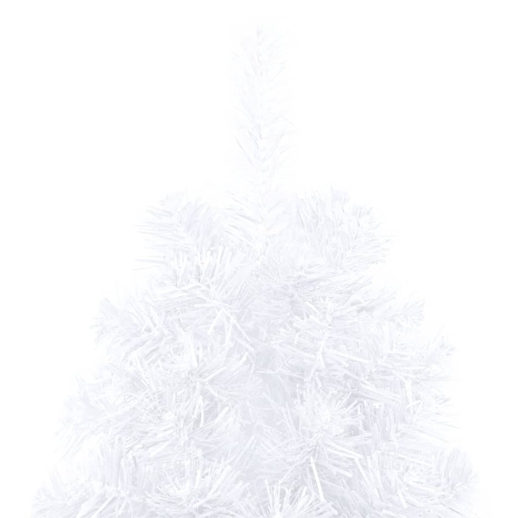 Artificial Half Pre-lit Christmas Tree with Ball Set White 59.1