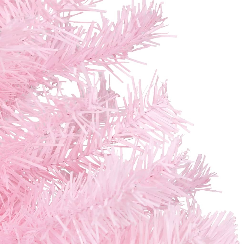 Artificial Pre-lit Christmas Tree with Ball Set Pink 47.2" PVC