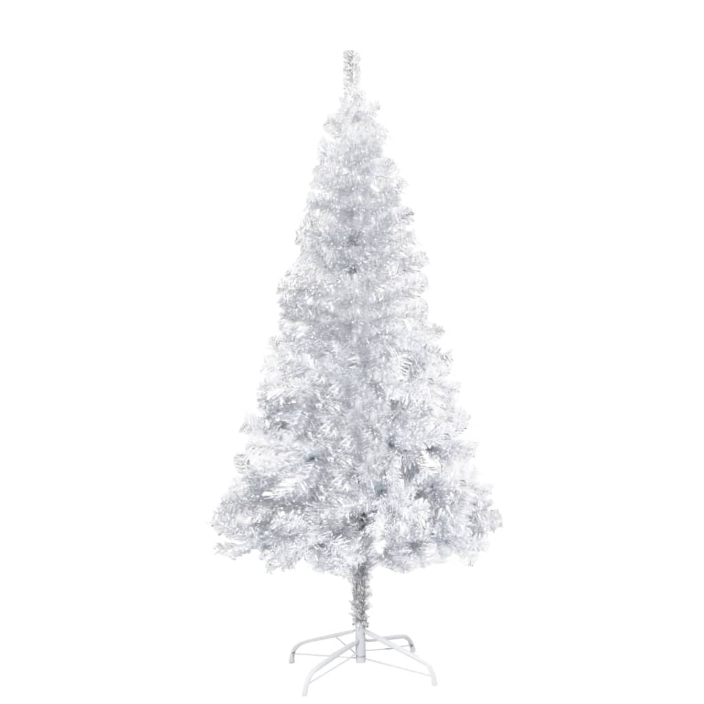 Artificial Pre-lit Christmas Tree with Ball Set Silver 59.1" PET