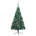 Artificial Half Pre-lit Christmas Tree with Ball Set Green 47.2