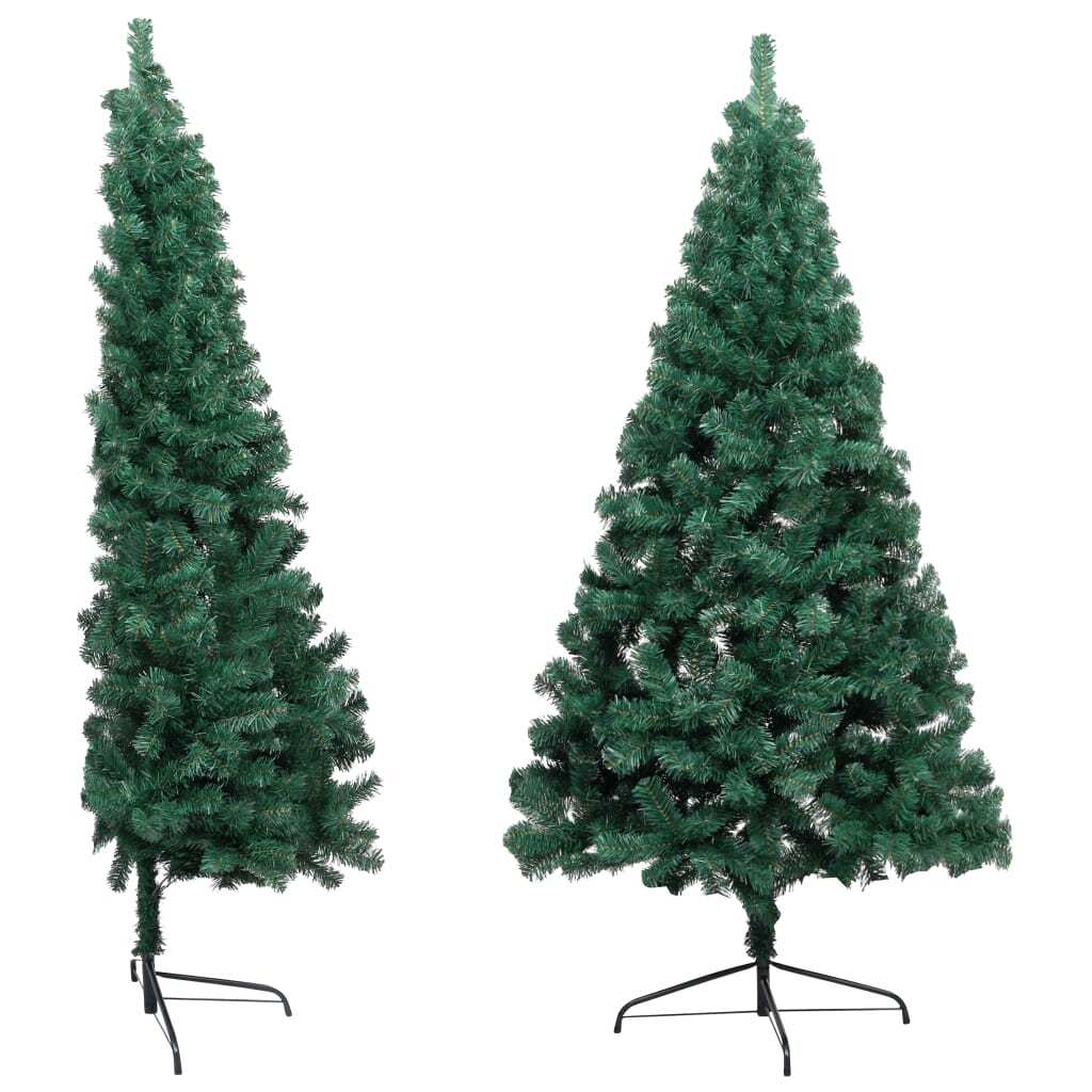 Artificial Half Pre-lit Christmas Tree with Ball Set Green 59.1