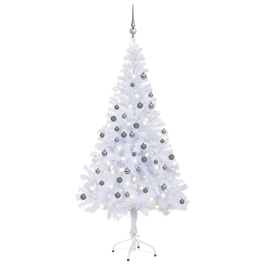 Artificial Pre-lit Christmas Tree with Ball Set 59.1" 380 Branches