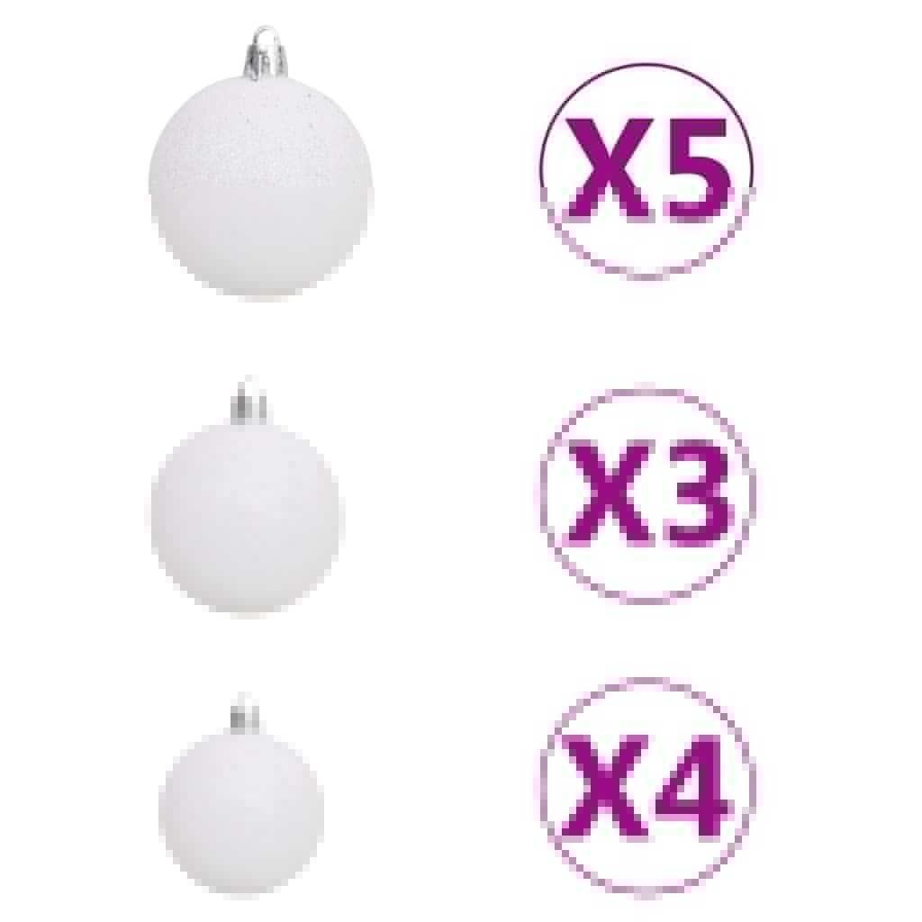 Artificial Pre-lit Christmas Tree with Ball Set 59.1" 380 Branches