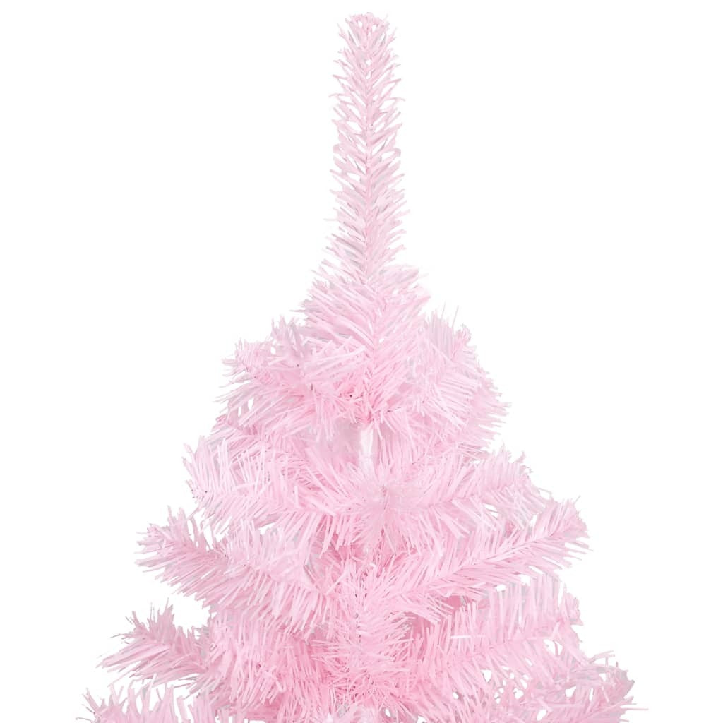 Artificial Pre-lit Christmas Tree with Ball Set Pink 47.2" PVC