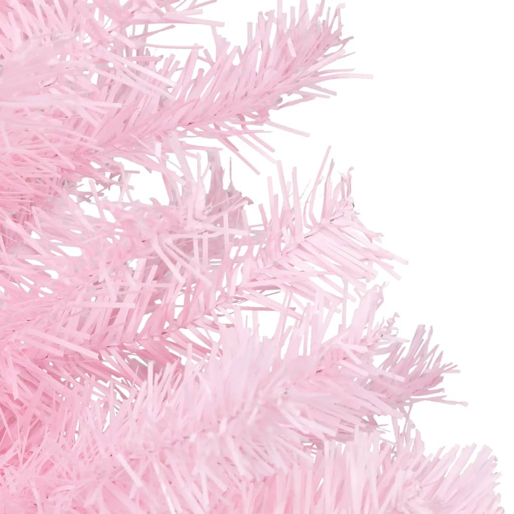 Artificial Pre-lit Christmas Tree with Ball Set Pink 47.2" PVC