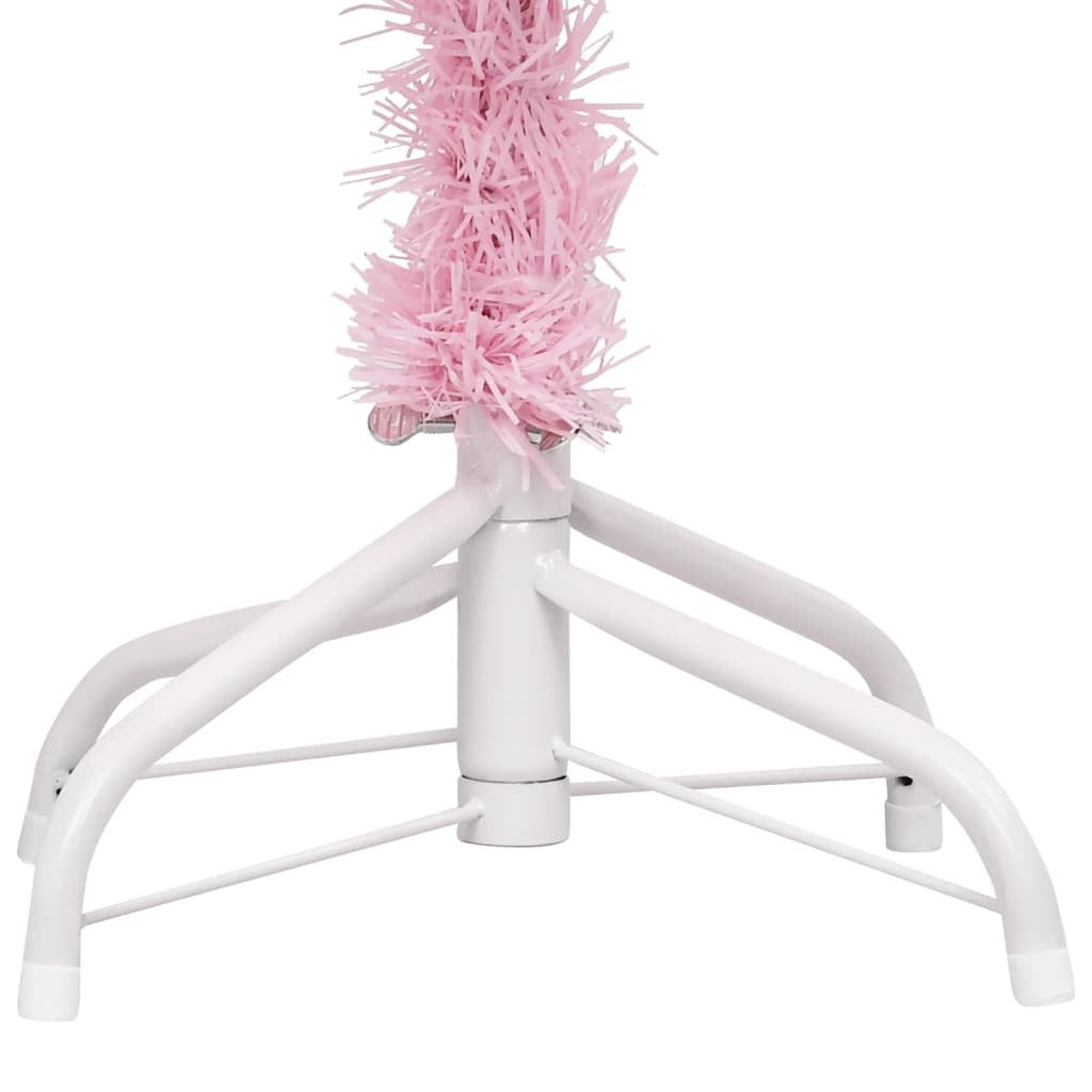 Artificial Pre-lit Christmas Tree with Ball Set Pink 47.2" PVC