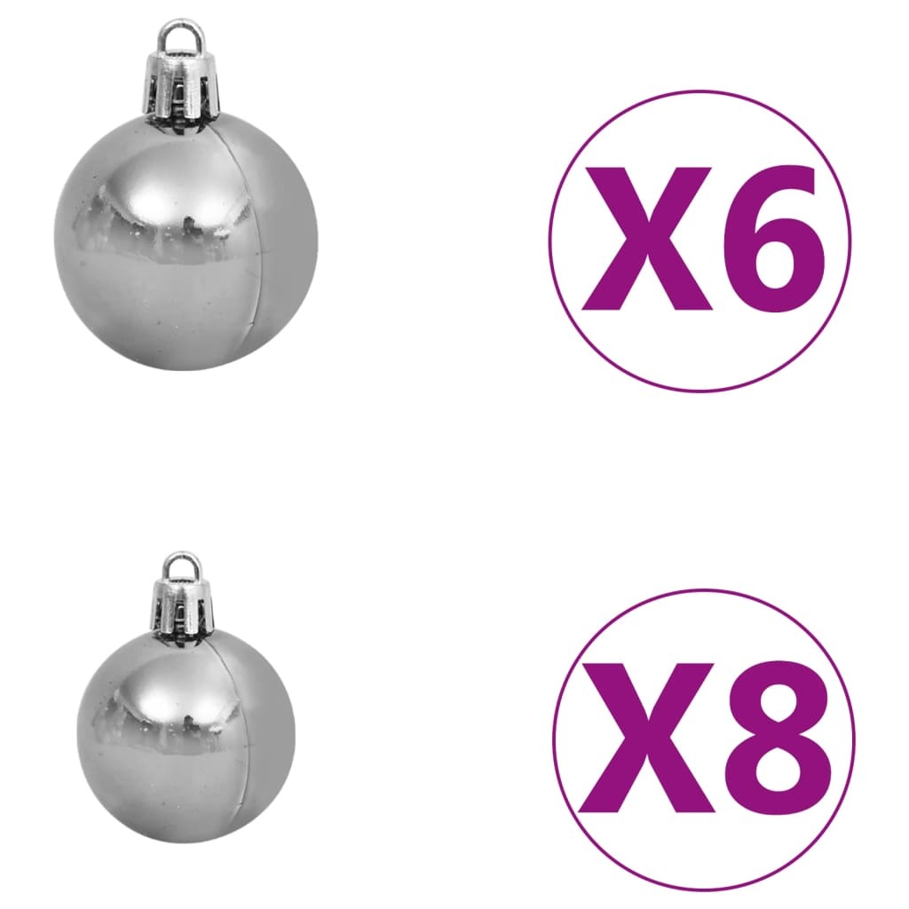Artificial Pre-lit Christmas Tree with Ball Set Gold 47.2" PET