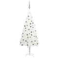 Artificial Pre-lit Christmas Tree with Ball Set White 47.2