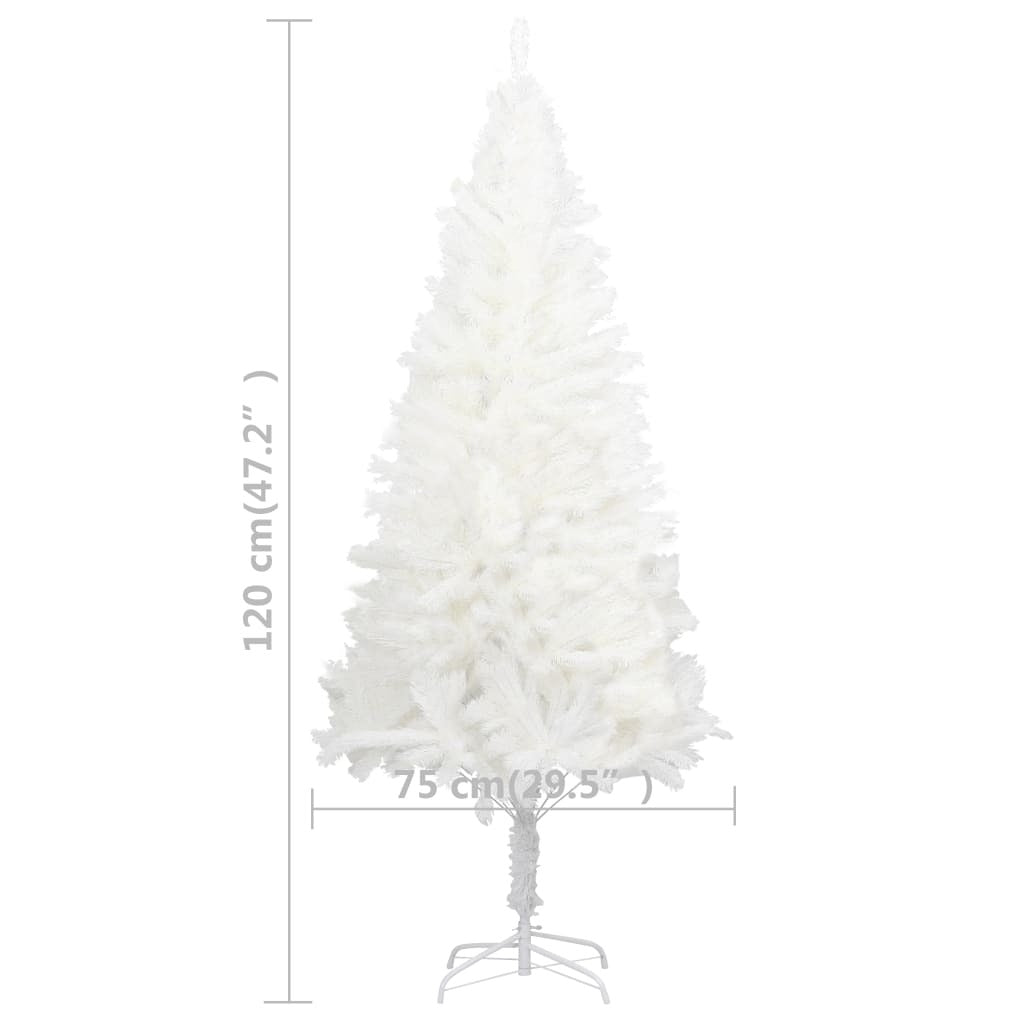 Artificial Pre-lit Christmas Tree with Ball Set White 47.2