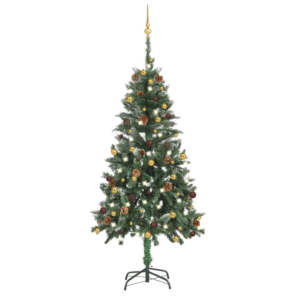 Artificial Pre-lit Christmas Tree with Ball Set 59.1