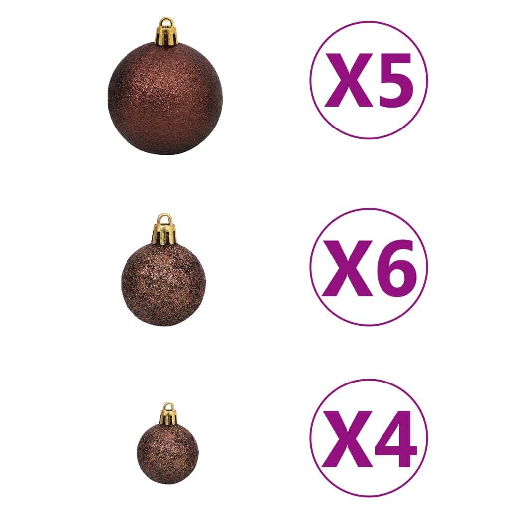 Artificial Pre-lit Christmas Tree with Ball Set 59.1