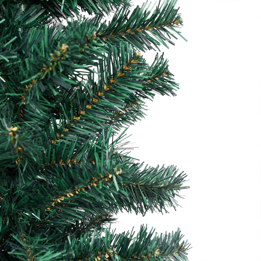 Slim Artificial Pre-lit Christmas Tree with Ball Set Green 70.9