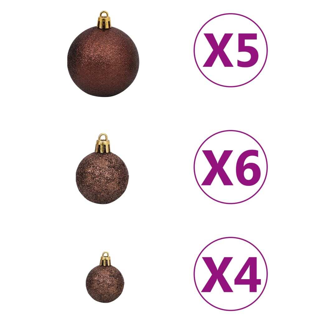 Slim Artificial Pre-lit Christmas Tree with Ball Set Green 70.9