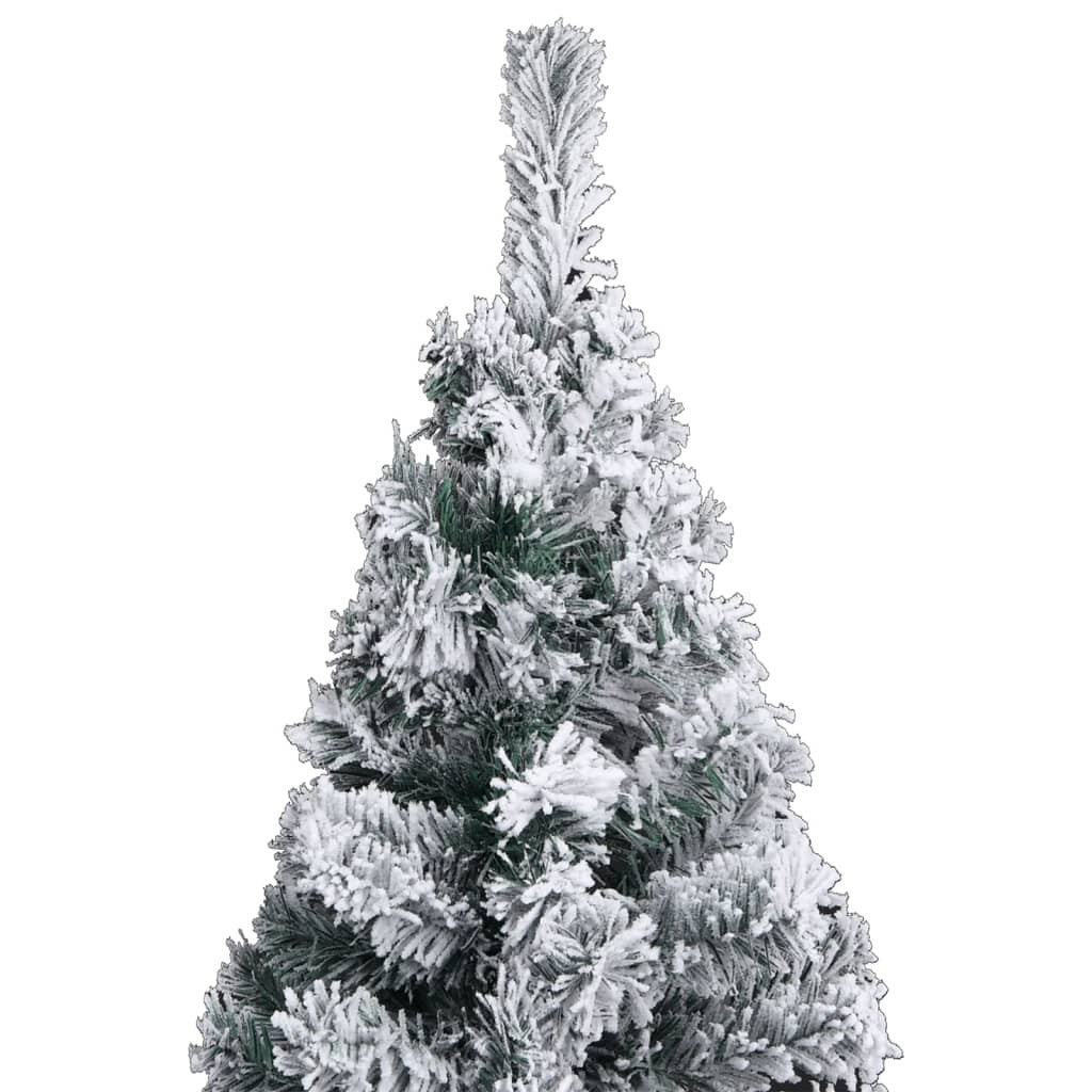 Slim Artificial Pre-lit Christmas Tree with Ball Set Green 59.1