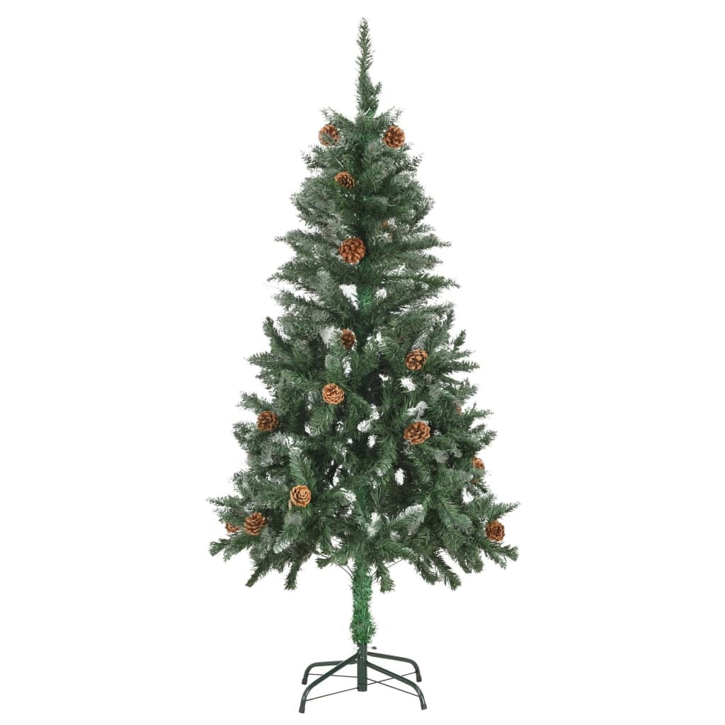 Artificial Pre-lit Christmas Tree with Ball Set&Pine Cones 59.1