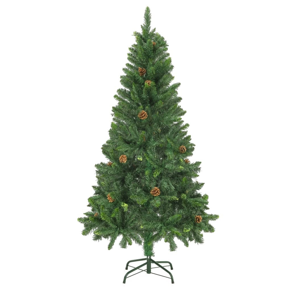 Artificial Pre-lit Christmas Tree with Ball Set Pine Cones 59.1