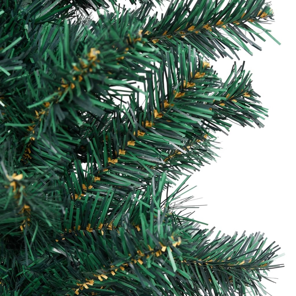 Slim Artificial Pre-lit Christmas Tree with Ball Set Green 94.5
