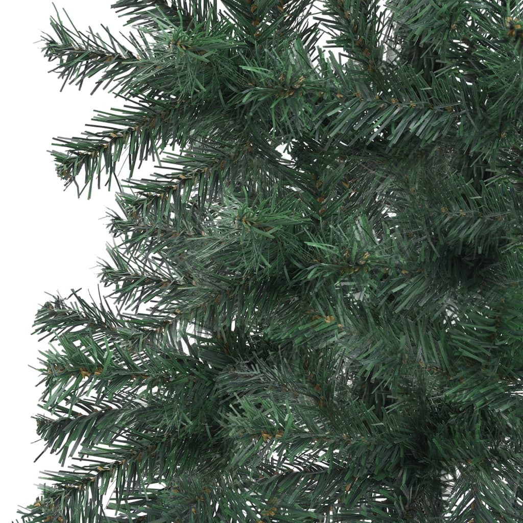 Corner Artificial Christmas Tree LEDs&Ball Set Green 47.2" PVC