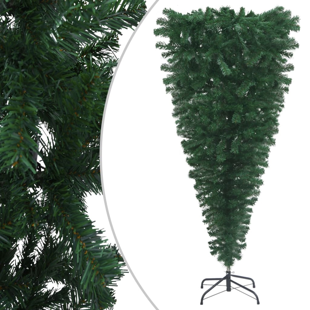 Upside-down Artificial Pre-lit Christmas Tree with Ball Set 59.1