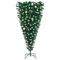 Upside-down Artificial Pre-lit Christmas Tree with Ball Set 59.1