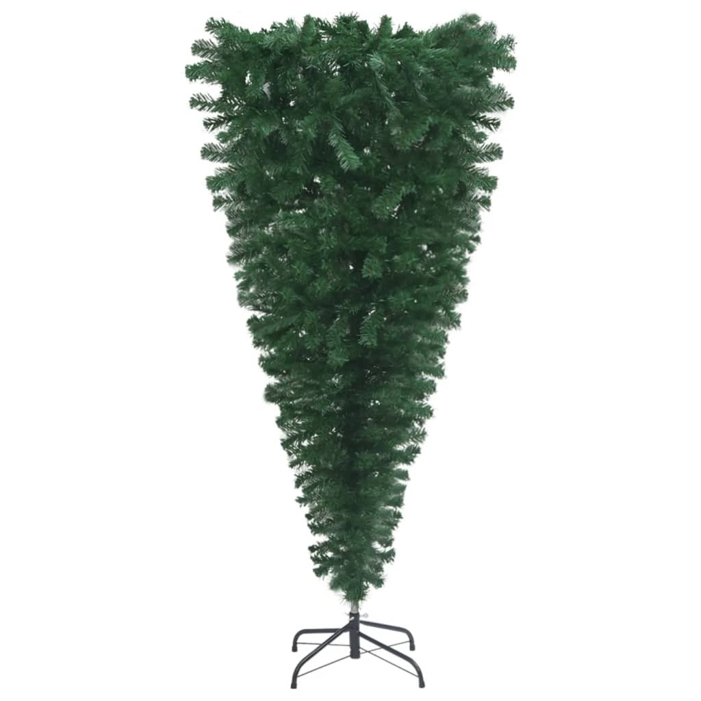 Upside-down Artificial Pre-lit Christmas Tree with Ball Set 59.1