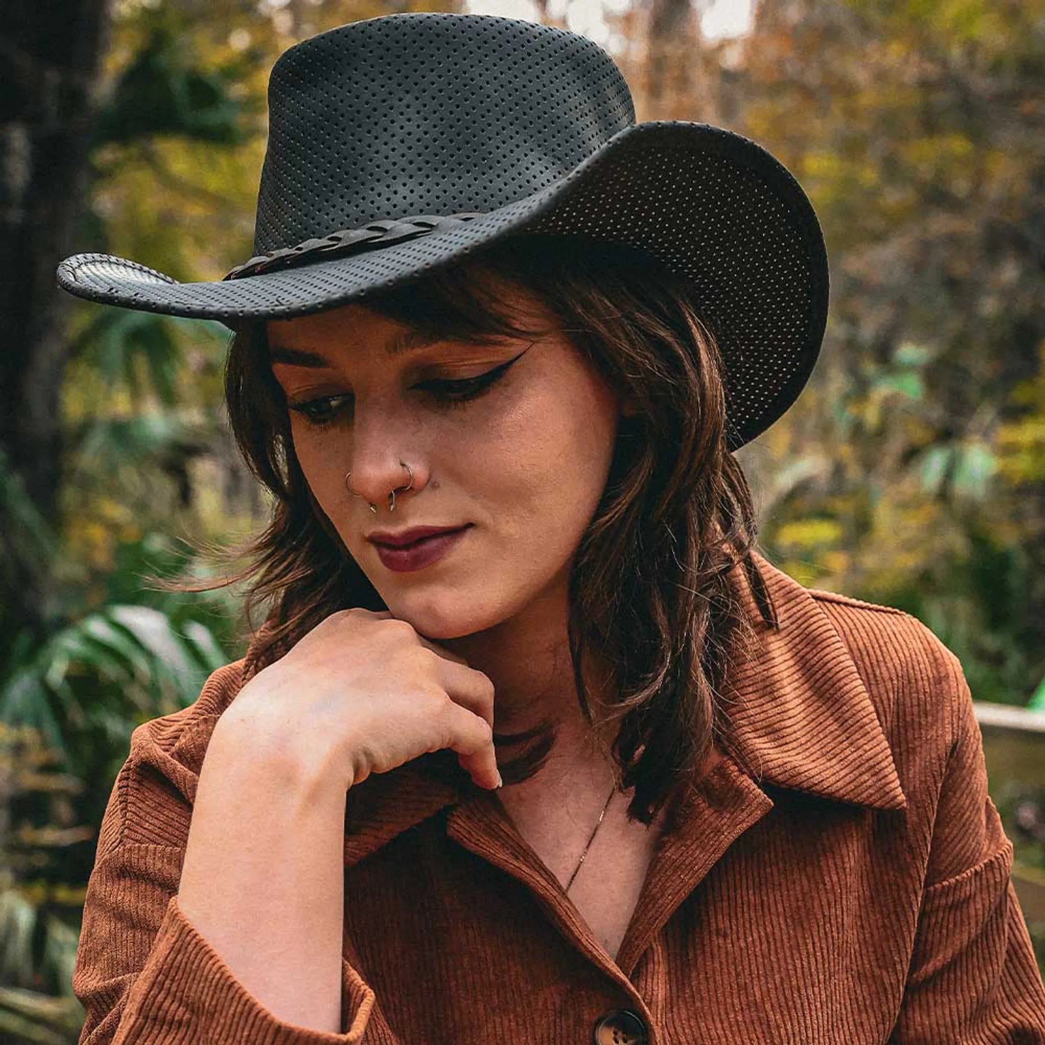 9214.00 - Mens Premium Leather Cowboy Hat