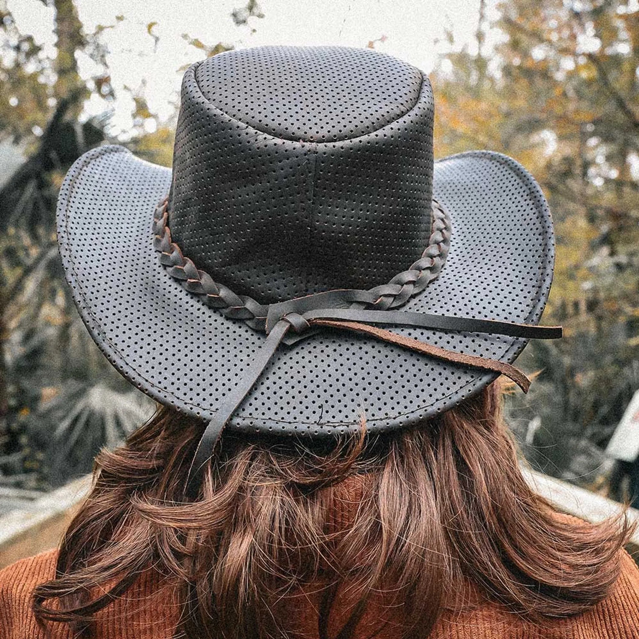 9214.00 - Mens Premium Leather Cowboy Hat