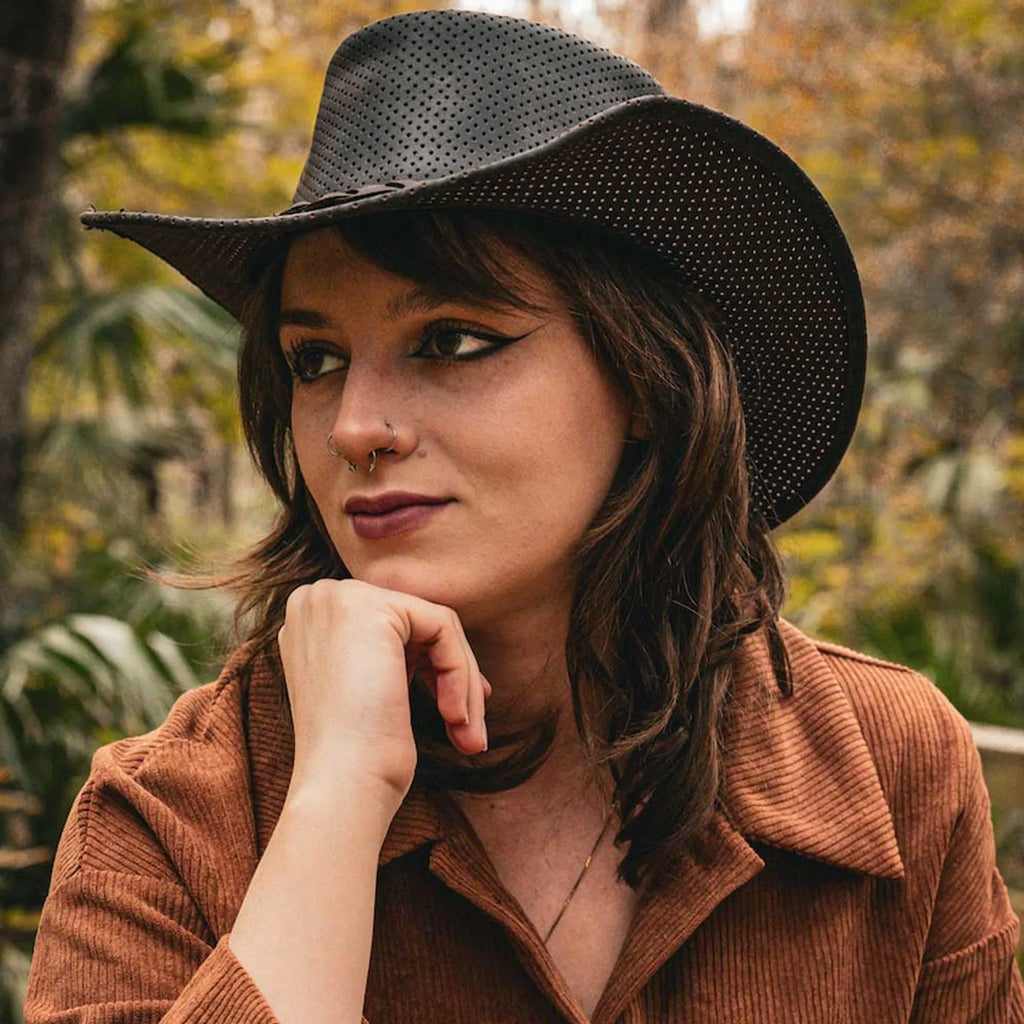 9214.00 - Mens Premium Leather Cowboy Hat
