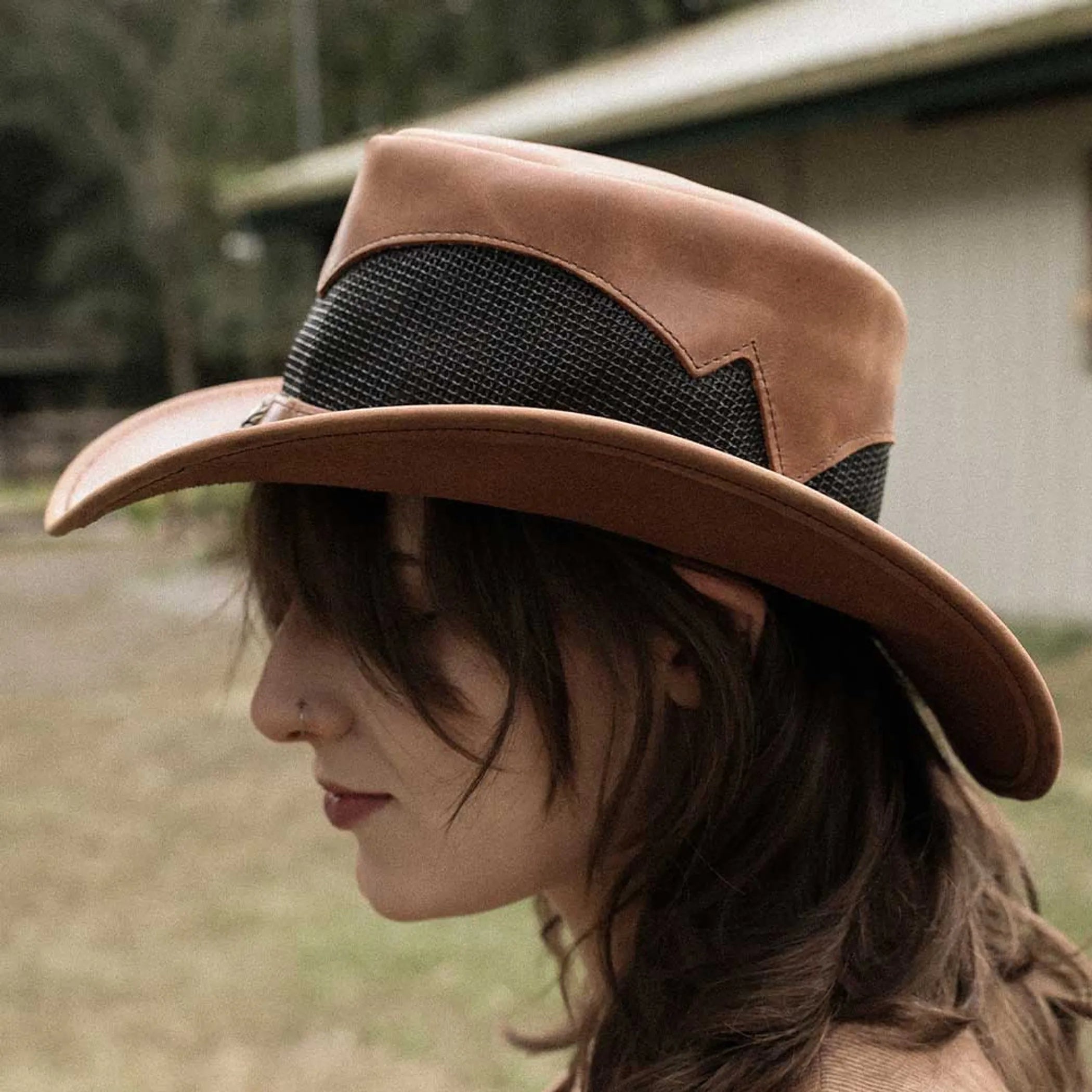 9215.00 - Mens Premium Leather Cowboy Hat