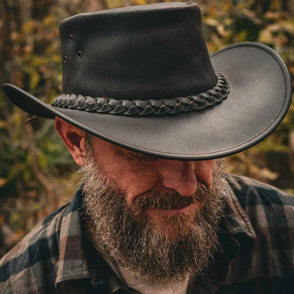9238.00 - Mens Premium Leather Cowboy Hat