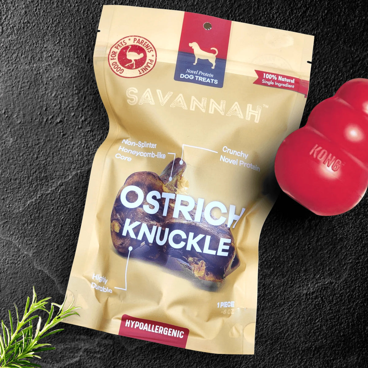 Ostrich Knuckle : The Perfect Chew for Small to Medium Dogs & Sensitive Stomachs - MEDIUM 4" X 3", 8
