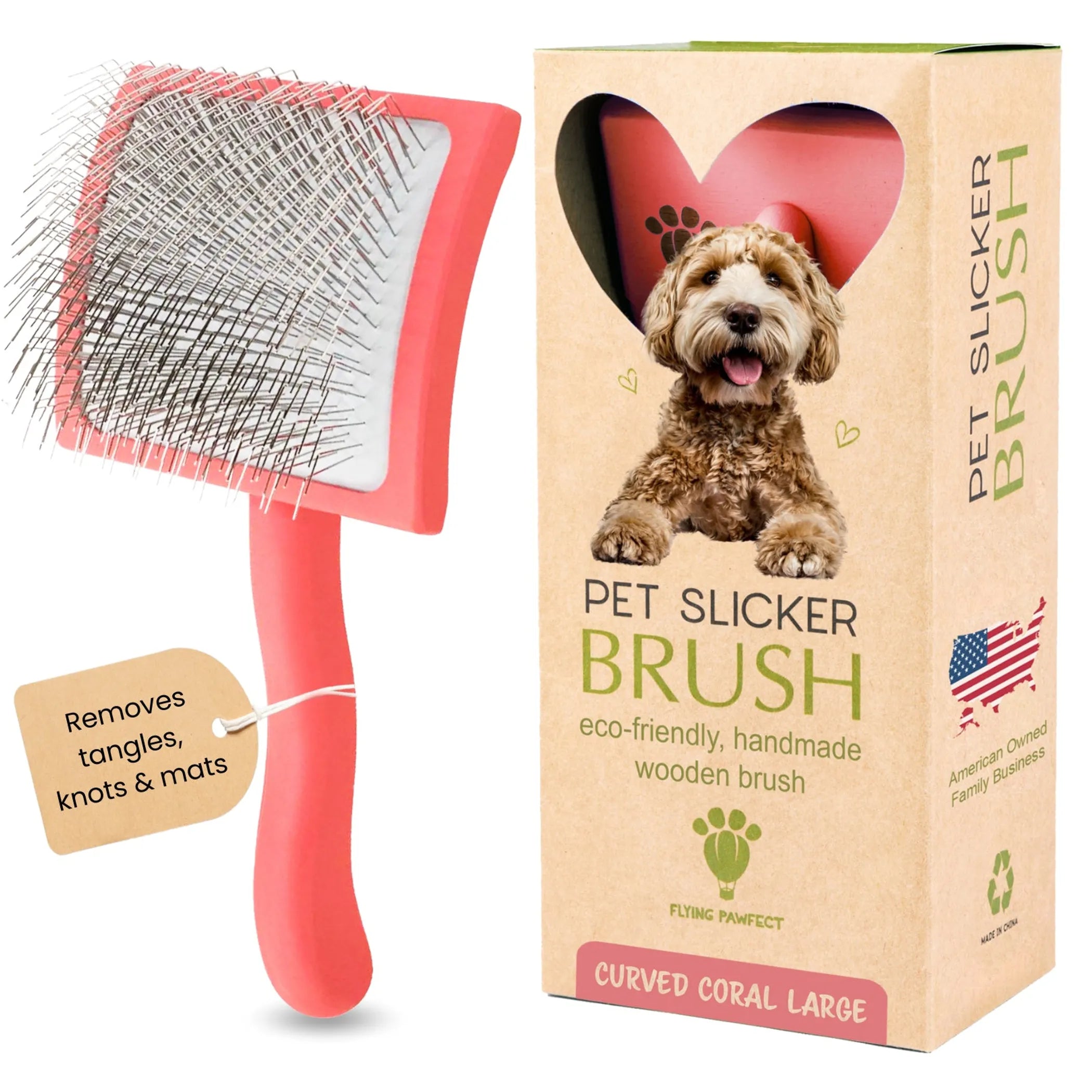 Curved Blue Small Pet Slicker Brush