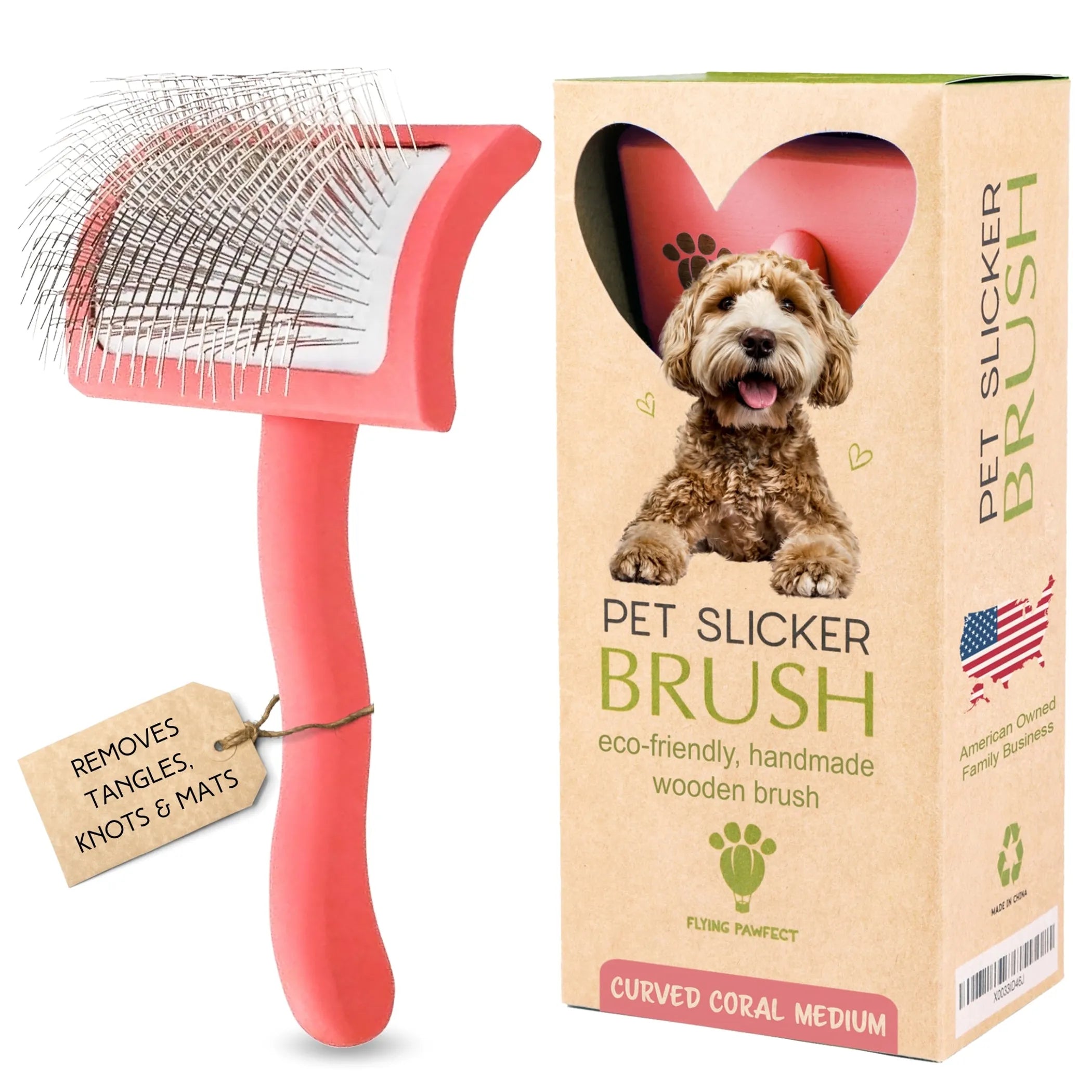 Curved Blue Small Pet Slicker Brush