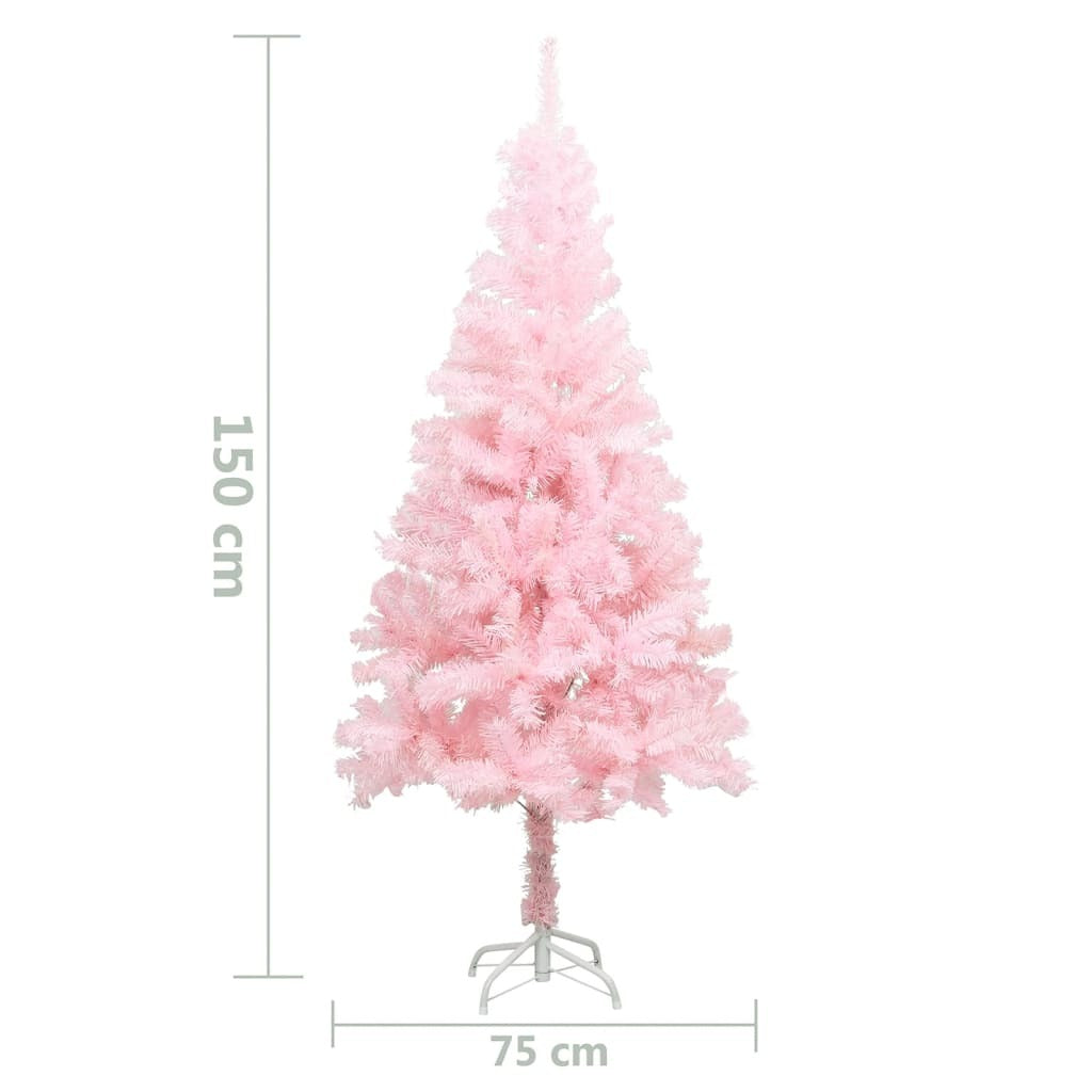 Artificial Christmas Tree with Stand Pink 5 ft PVC