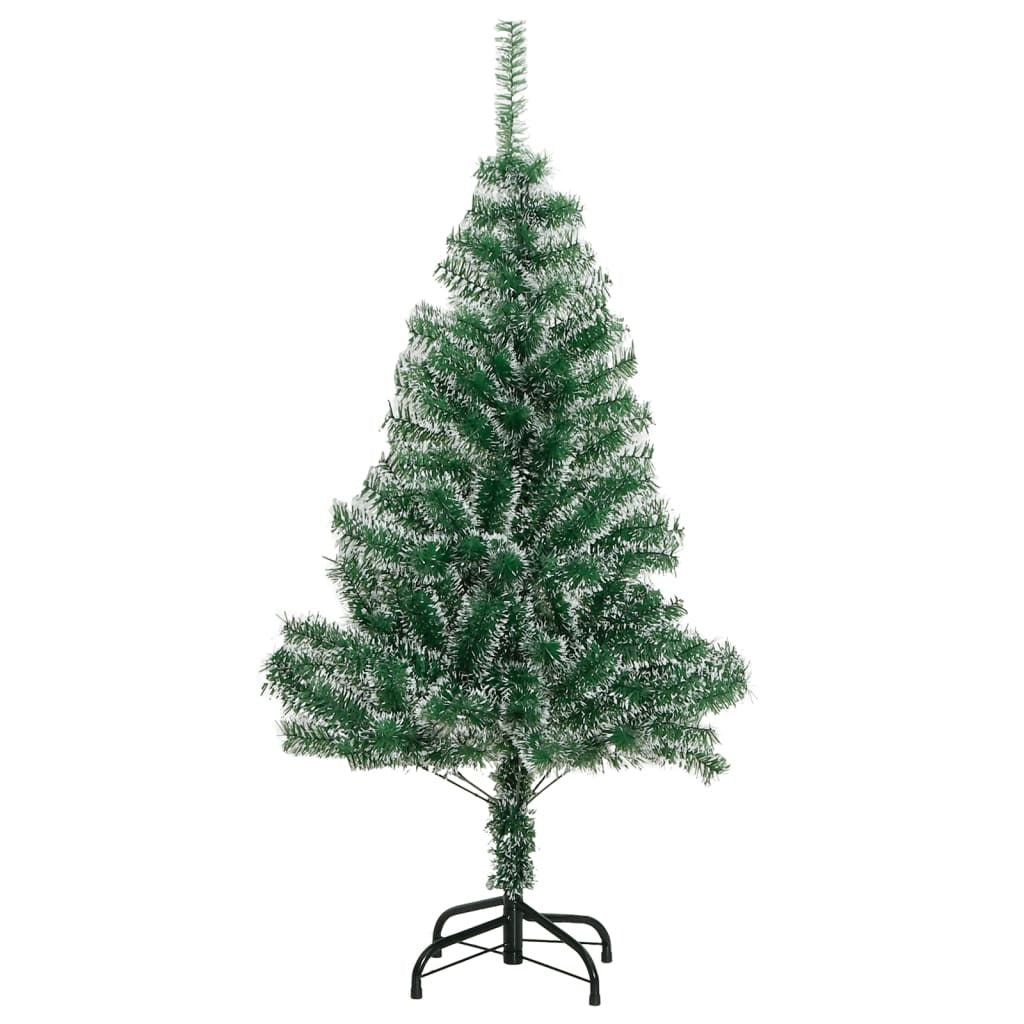 Artificial Christmas Tree 150 LEDs&Ball Set&Flocked Snow 59.1