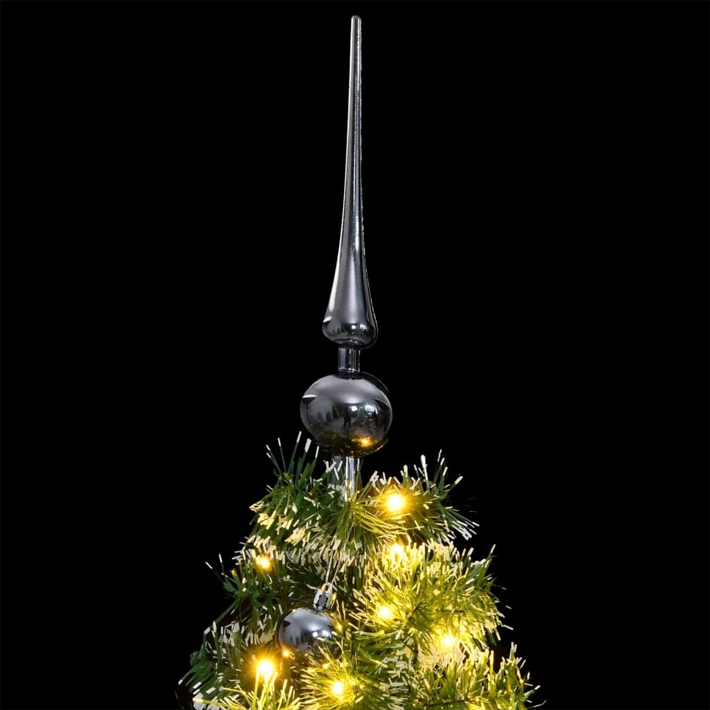 Artificial Christmas Tree 150 LEDs&Ball Set&Flocked Snow 47.2