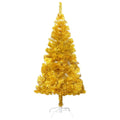 Artificial Christmas Tree with Stand Gold 7 ft PET